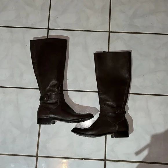 Cole Haan Women's Riding Boot Knee High Brown Leather Comfy - Picture 4 of 14